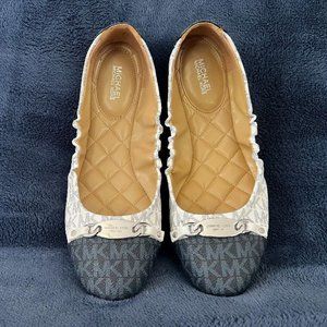 Michael Kors navy and white slip-on shoe 8 1/2